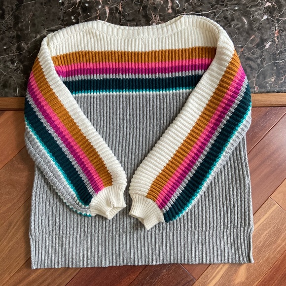 Anthropologie Sophie Rainbow Stripe Sweater Sm - Picture 2 of 12